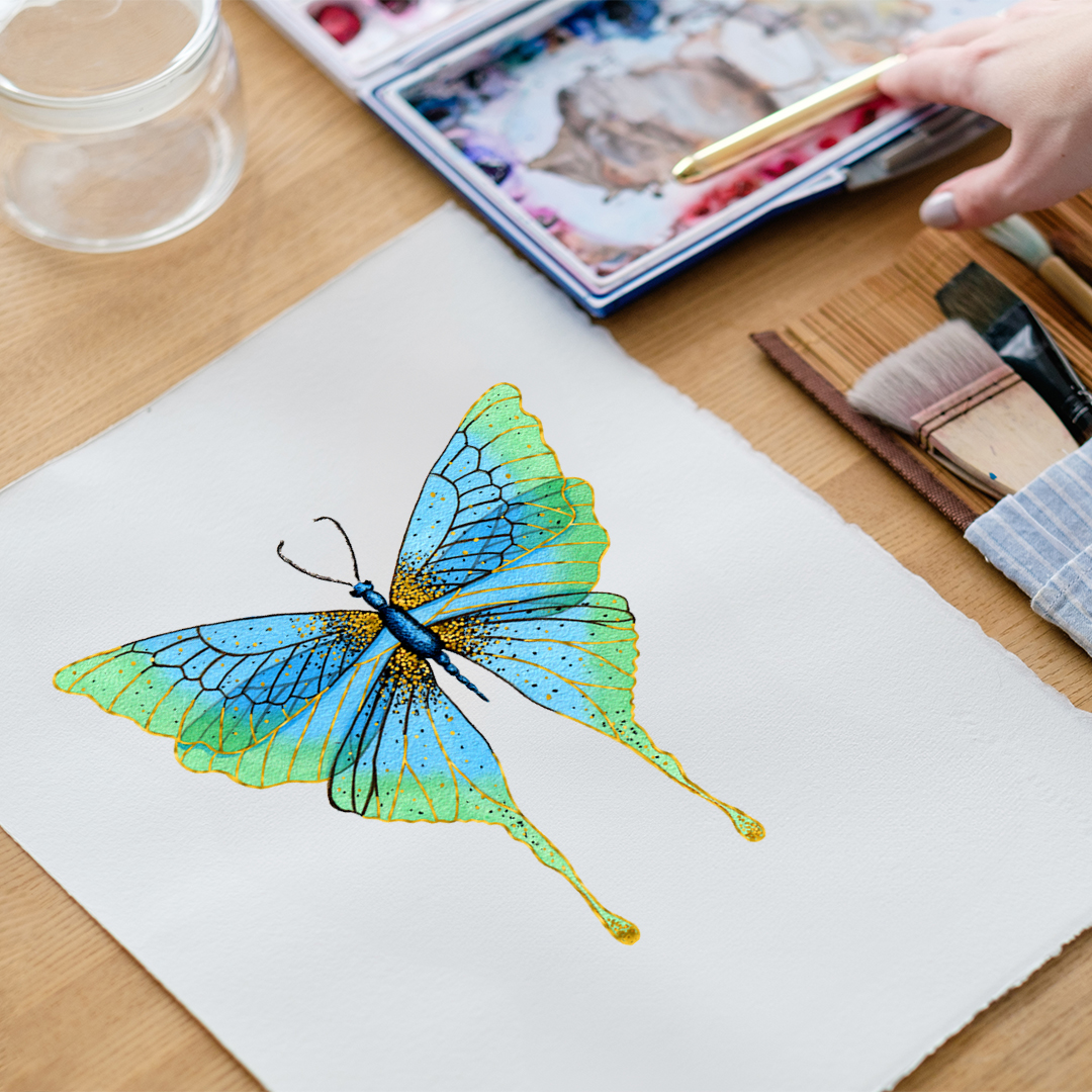 Master Kurs Aquarell Techniken Schmetterling