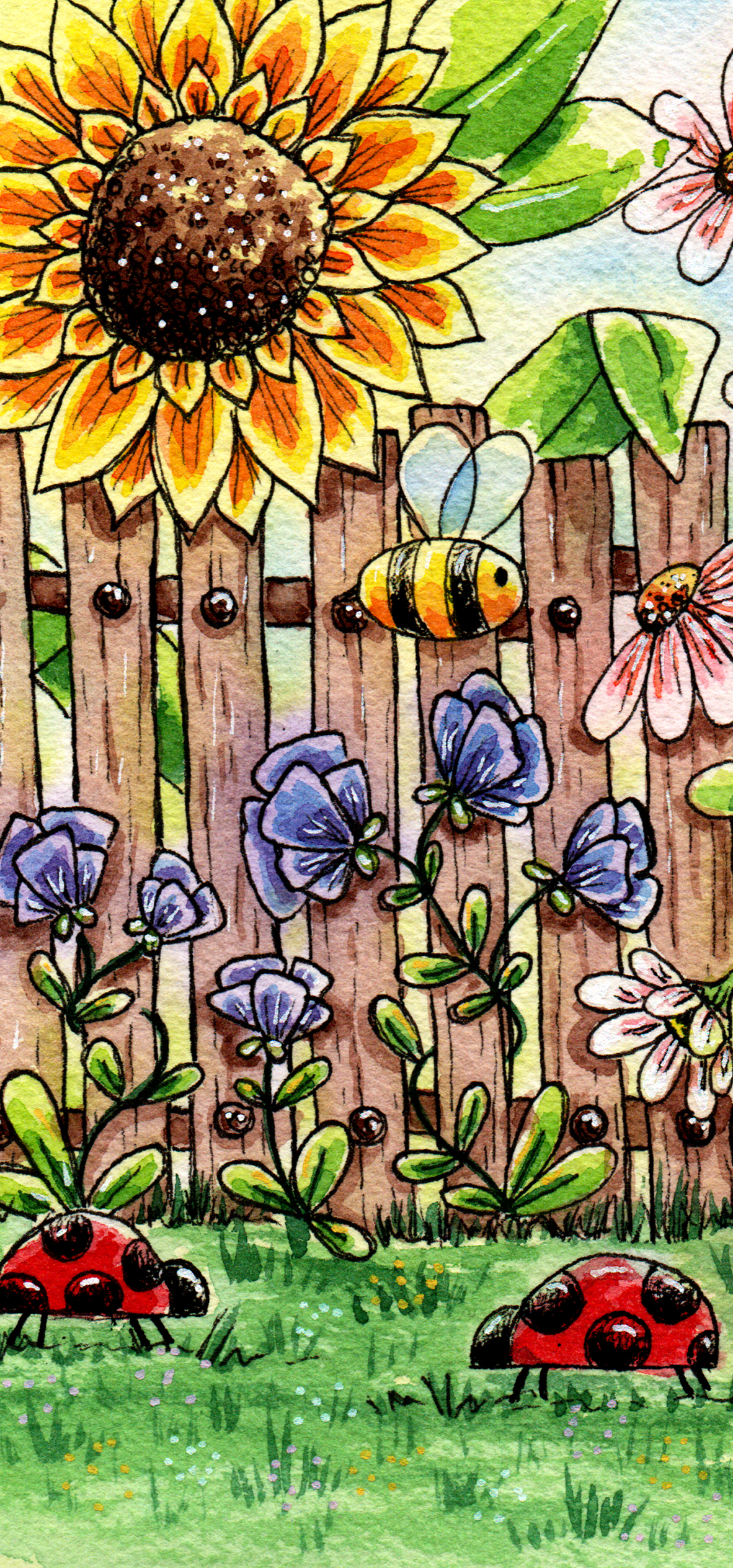 Aquarell Cottage Garten malen für Anfänger