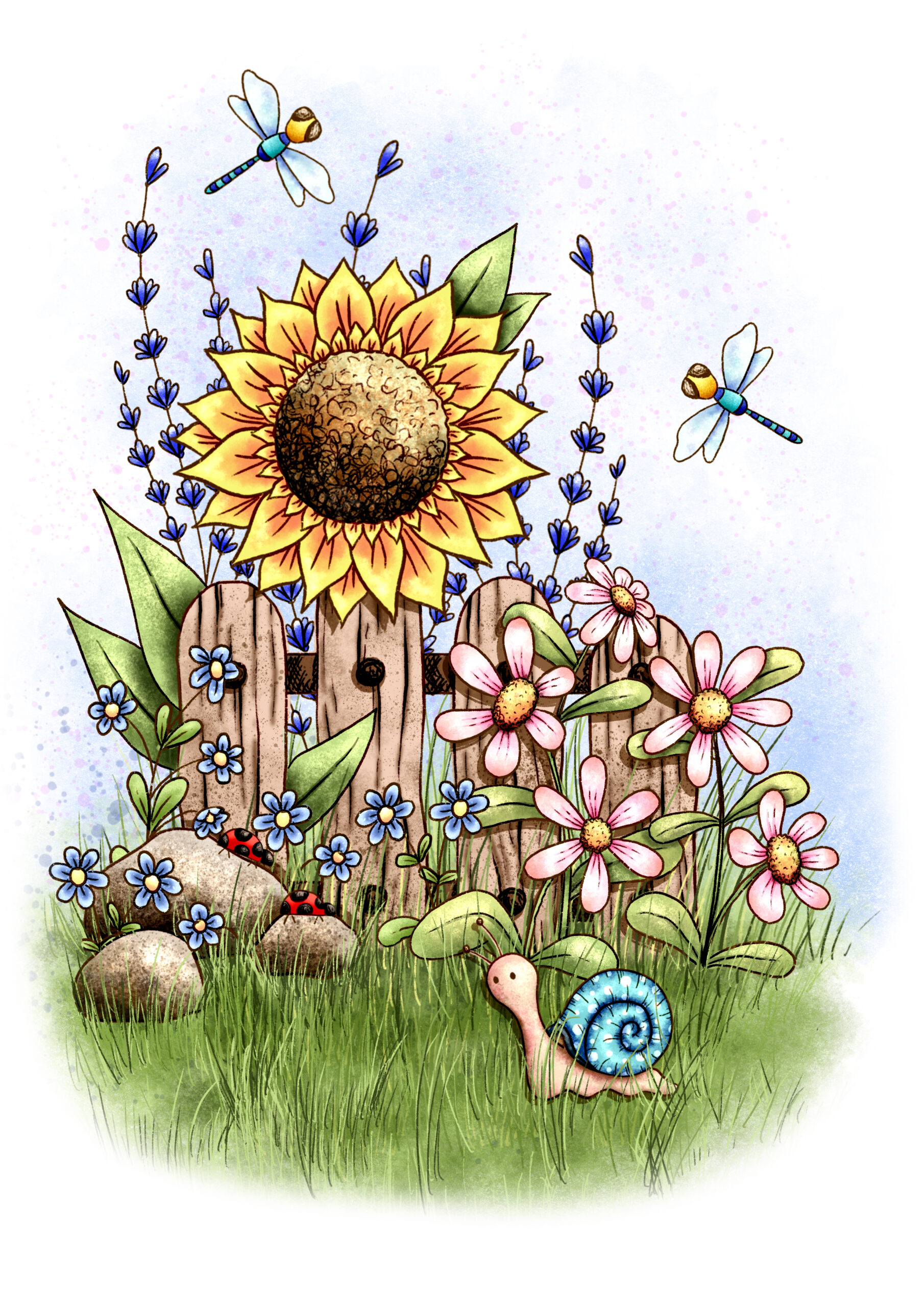 Procreate Cottage Garten malen Online Kurs mit Regina Dambeck