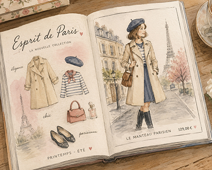 Emma in Paris malen und zeichnen lernen mit Regina Dambeck